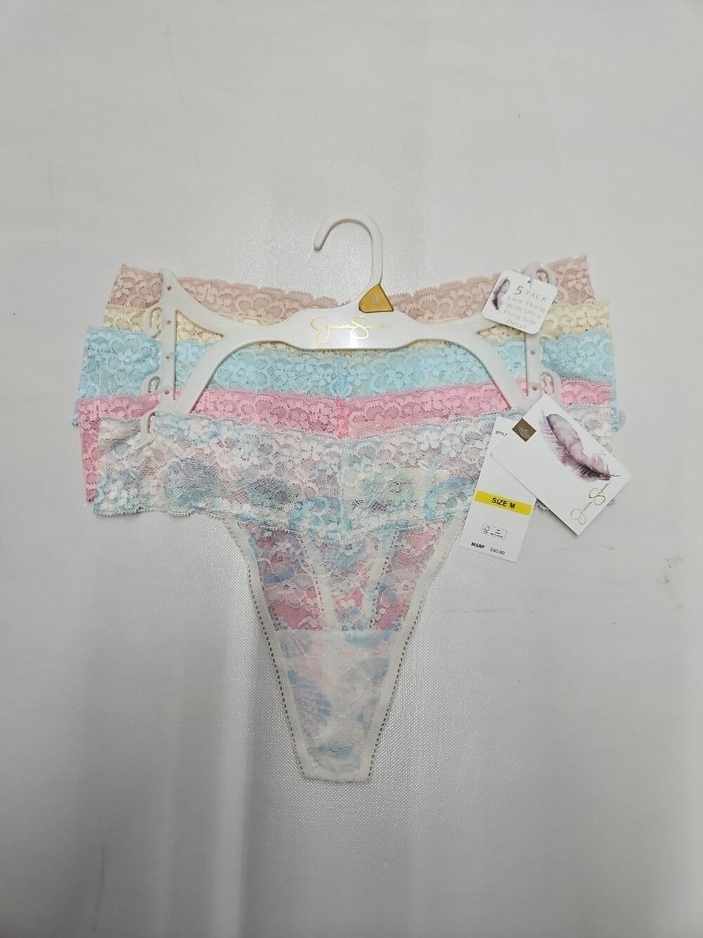 Jessica Simpson Lace Thong With Ultra Flirty Side Detail Size Medium Multicolor